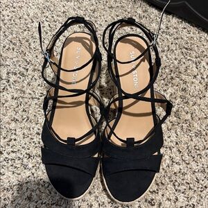 Sun Stone Women’s Tiinsley Ankle Strap Wedges